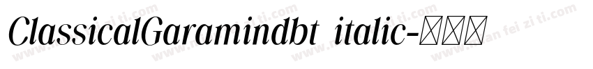 ClassicalGaramindbt italic字体转换